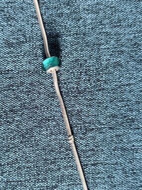 Pandora Silver Necklace with Teal Glass Charm